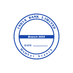 online stamp maker round estamp for bank