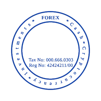 financial company stamp blue round
