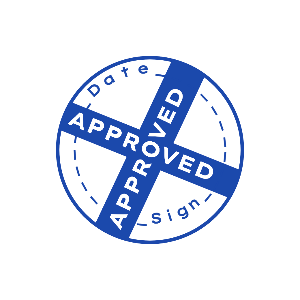 approved stamp template design