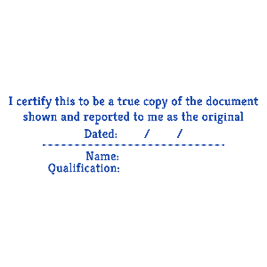 certified true copy blue digital stamp