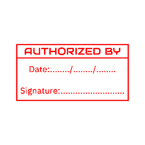 rectangle authorized by stamp red digital stamp