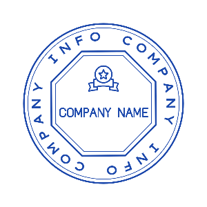 company stamp digital seal blue 2024