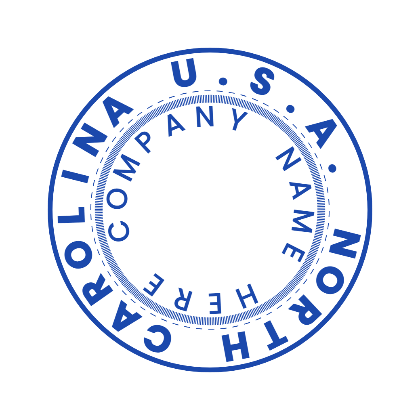 usa llc company stamp blue round