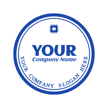 company stamp blue round with free online stamp maker