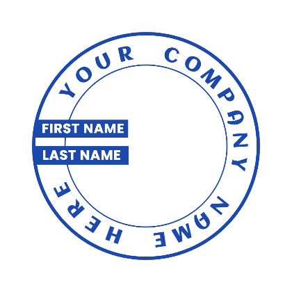 company stamp digital seal blue round 2024