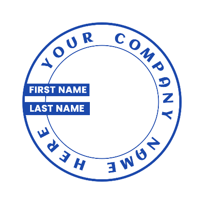 Custom Round Circle Stamps Personalized Stamp Templates Online With 