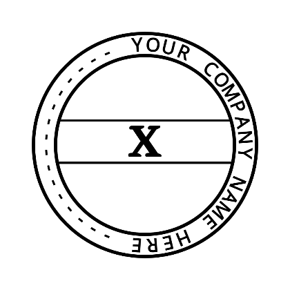 company stamp digital seal black round for usa canada france germany 2024