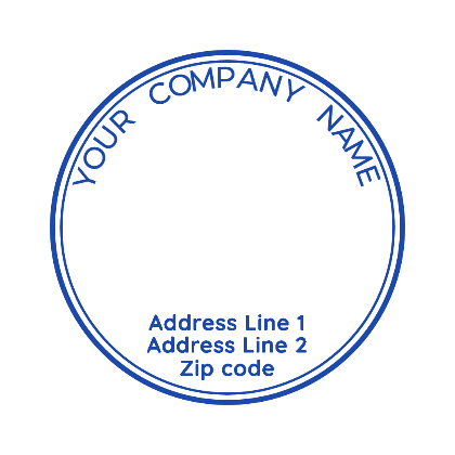 company stamp digital seal blue round 2024