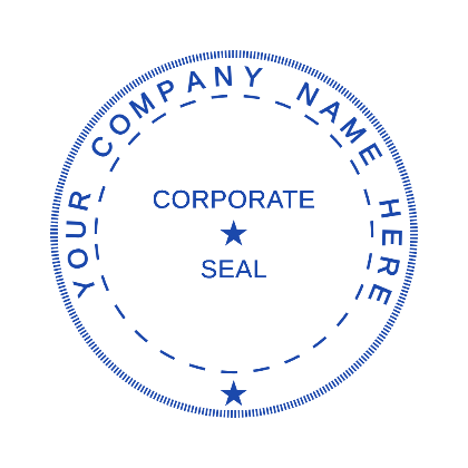round business stamp seal USA blue