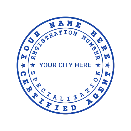 custom round stamp for real estate valuer