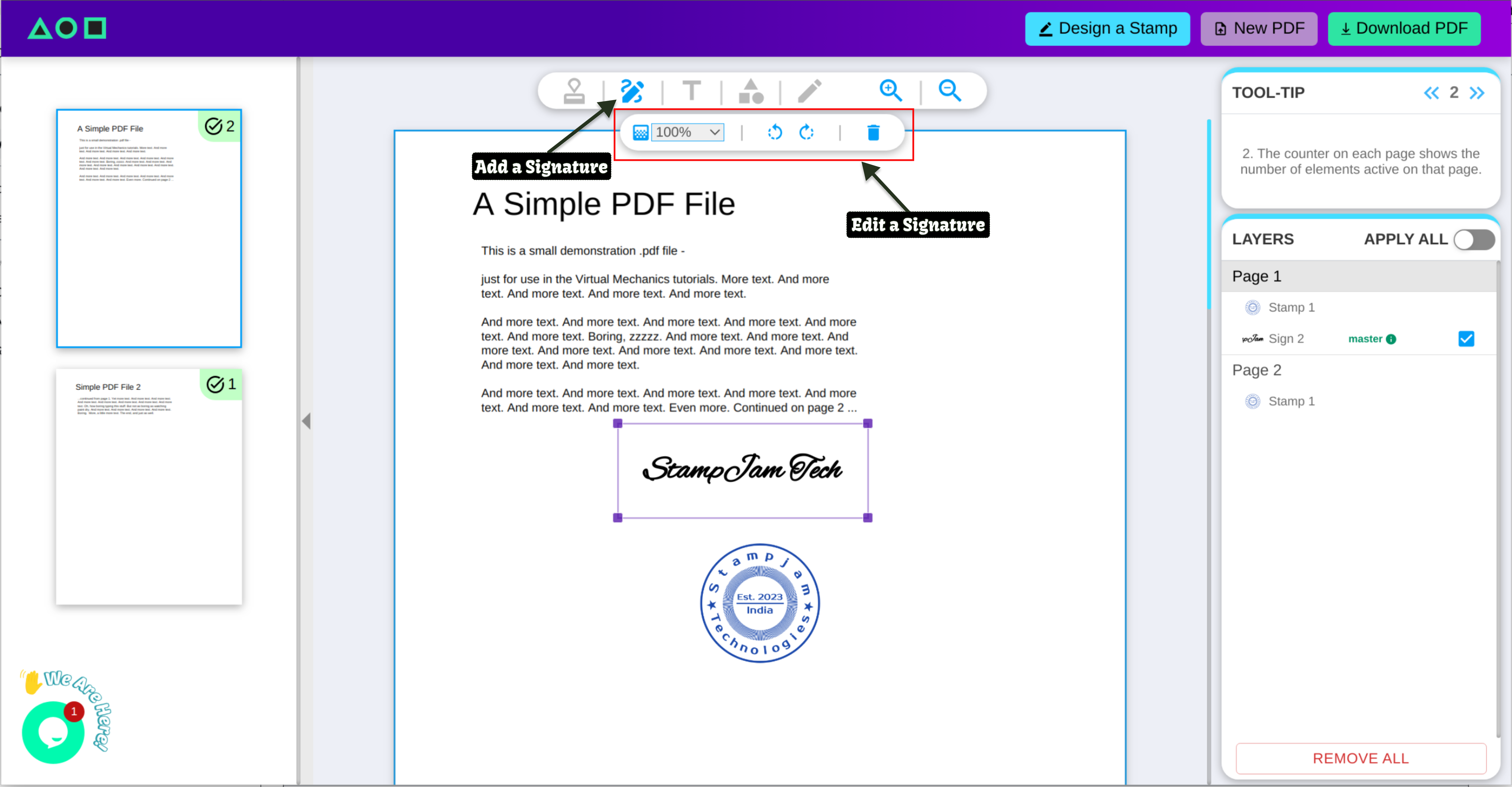 How to add and edit a signature in PDF Document